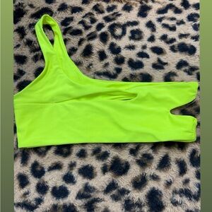 Neon Green One-Shoulder Top